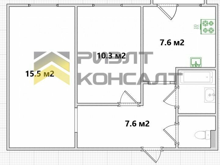 квартира г Омск ул Верхнеднепровская 265к/2 ЖК «Рябиновка» Кировский АО фото 14