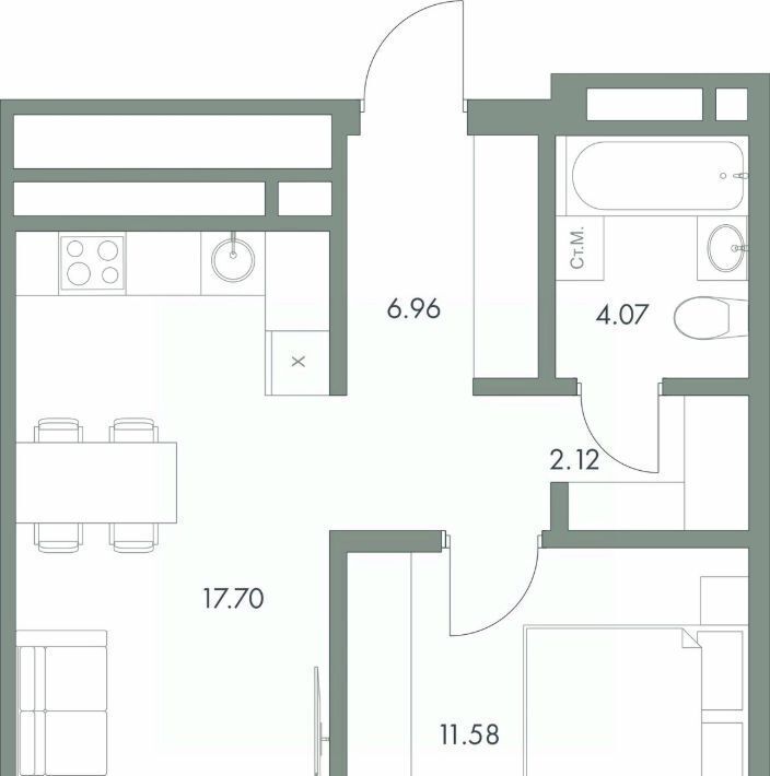 квартира г Сургут ул Крылова 44-й фото 1