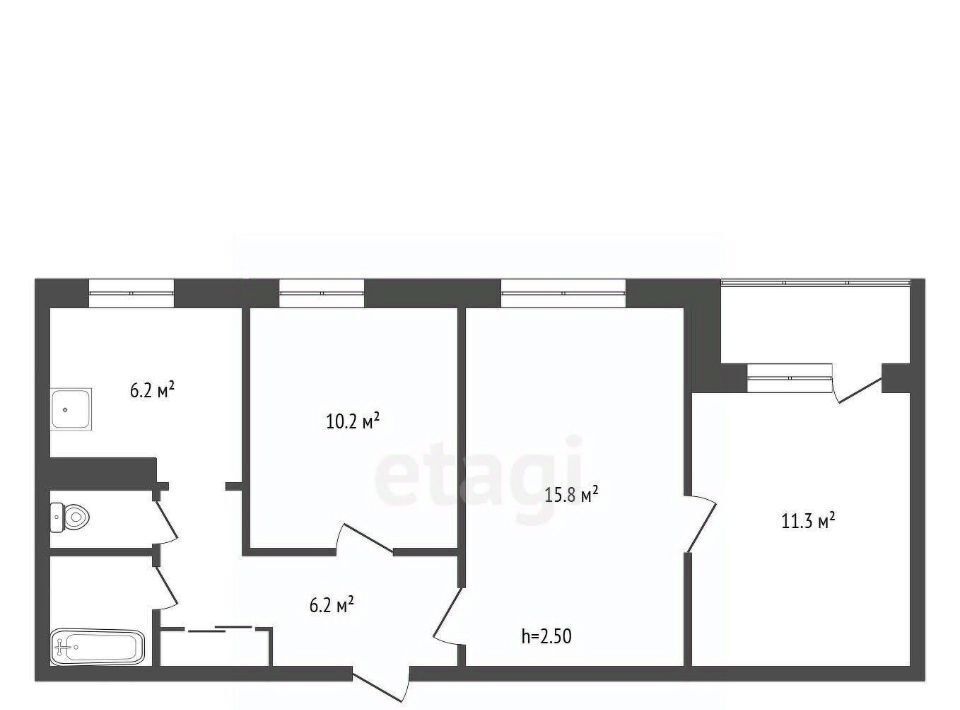 квартира г Красноярск р-н Железнодорожный ул Красномосковская 34 фото 13