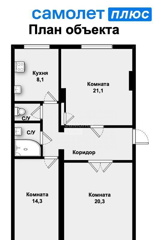 квартира г Екатеринбург ул Уральских рабочих 53а Проспект Космонавтов фото 24