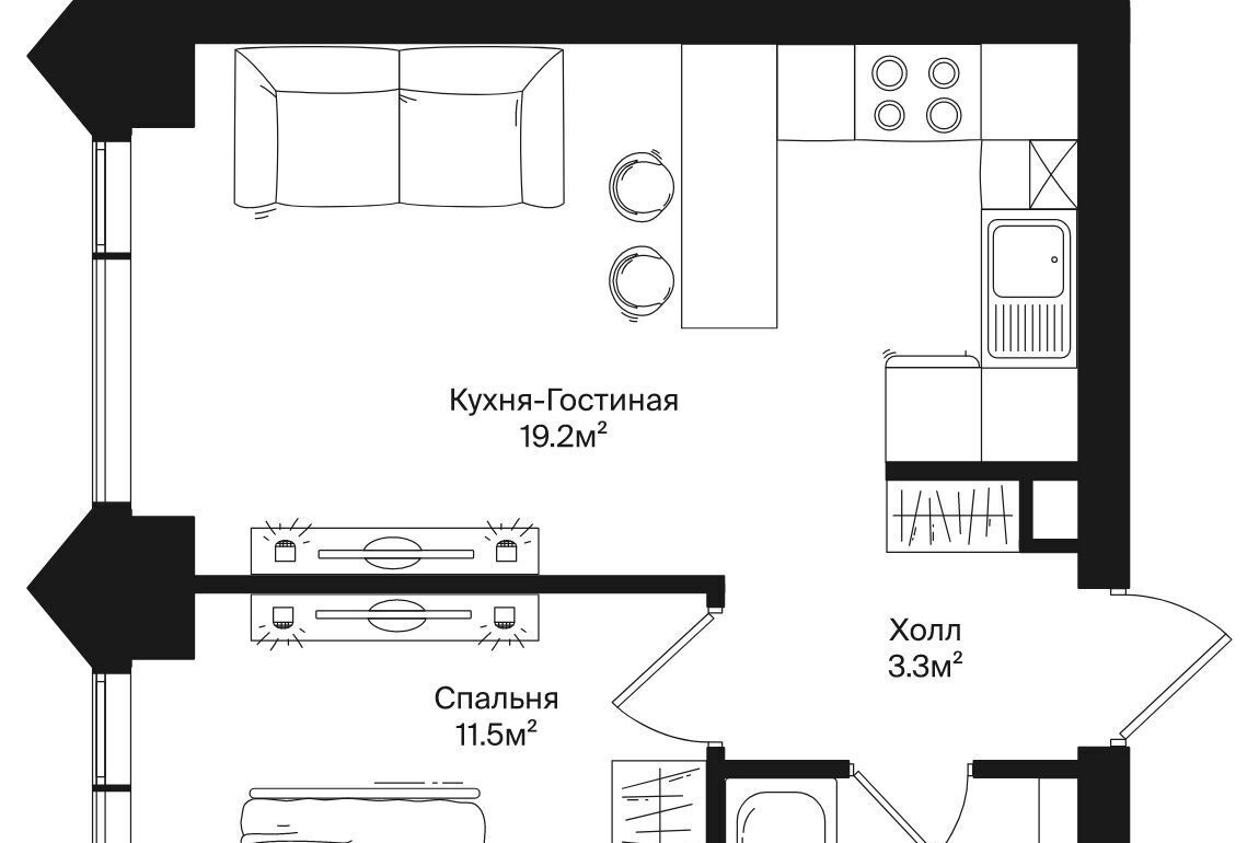 квартира г Москва ул Маршала Бирюзова 1к/1 поле, Октябрьское фото 1