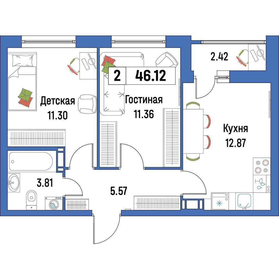 квартира р-н Всеволожский г Мурино ул Шувалова 38 Девяткино фото 1