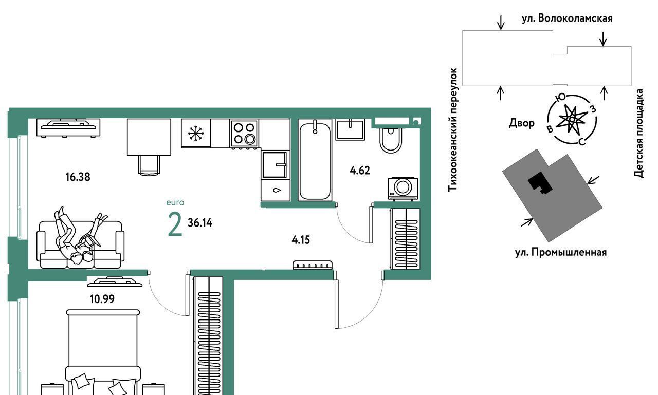 квартира г Тюмень р-н Центральный ул Мельникайте 42 корп. 1 фото 1