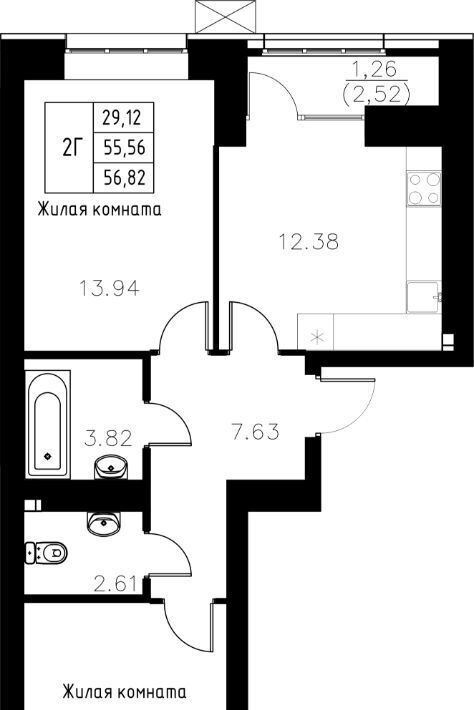 квартира г Казань ул Михаила Миля Северный Вокзал фото 1