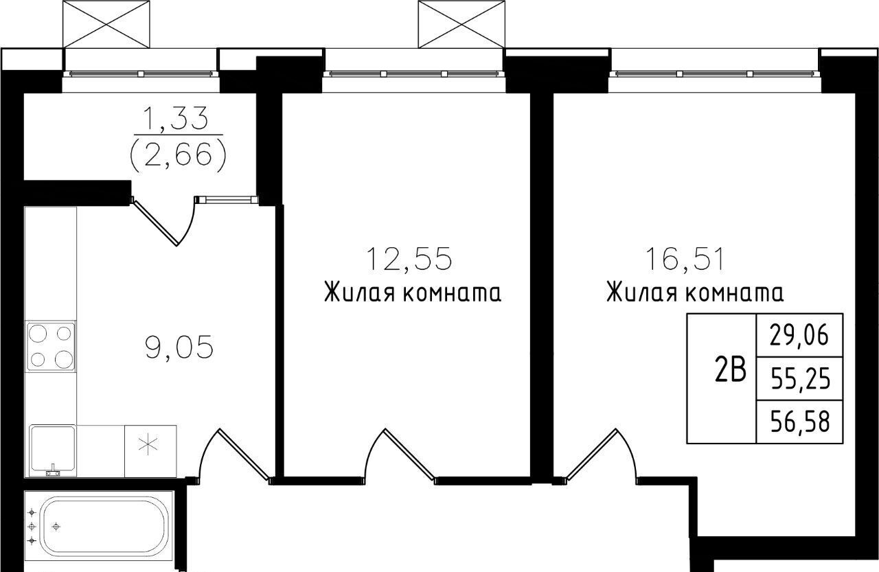 квартира г Казань ул Михаила Миля Северный Вокзал фото 1