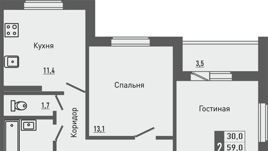 квартира р-н Орловский д Жилина ЖК «Зеленый квартал» Болховский мкр фото 1