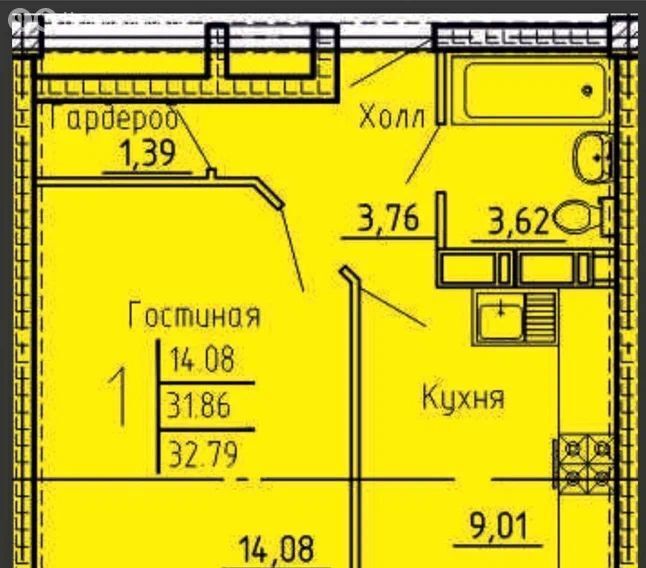 квартира г Пенза р-н Октябрьский ул Генерала Глазунова 6 ЖК «Арбековская застава» Октябрьский район фото 2