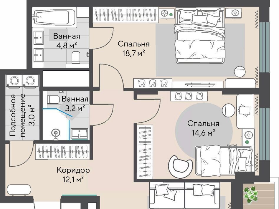 квартира г Екатеринбург Эльмаш ЖК Изумрудный Бор Проспект Космонавтов, жилрайон фото 1