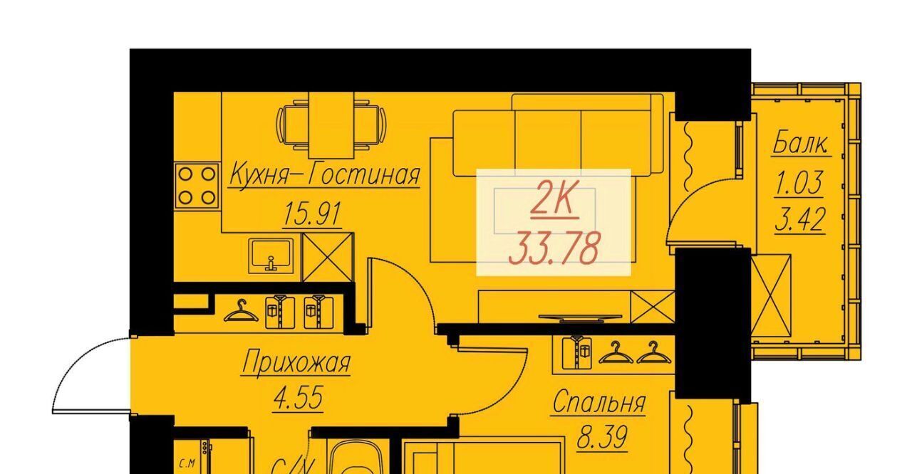 квартира г Красноярск р-н Кировский ул Семафорная 441а фото 1