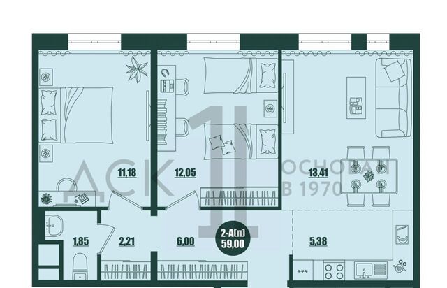 квартира посёлок Медвежий Угол 39-й микрорайон ЖК «Крылов» фото