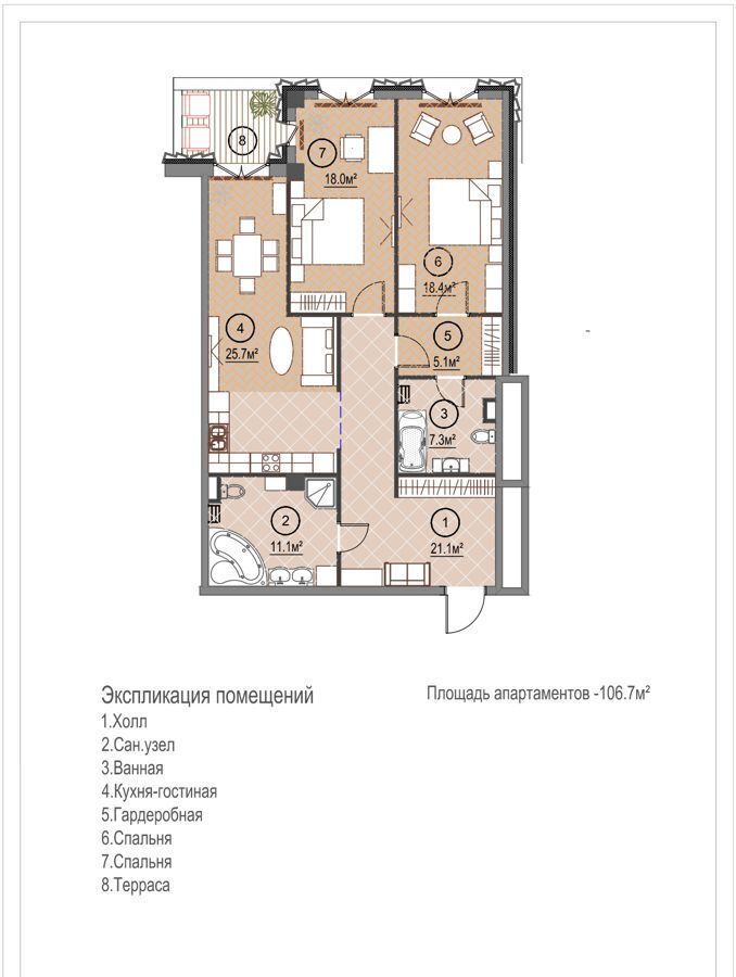 квартира г Санкт-Петербург метро Крестовский Остров пр-кт Крестовский 12 апарт-отель «Крестовский, 12» округ Чкаловское фото 8