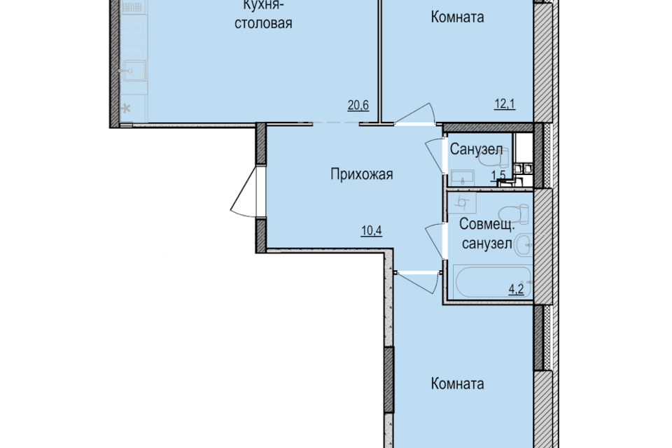 квартира г Ижевск р-н Индустриальный ул Ленина 95/1 городской округ Ижевск фото 1