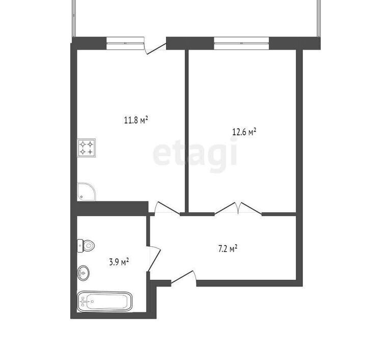 квартира г Красноярск р-н Центральный ул Караульная 39 ЖК «Квадро» фото 5