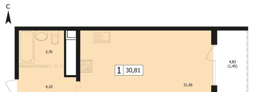 квартира г Краснодар р-н Карасунский ул Автолюбителей 1д корп. 4 фото 1