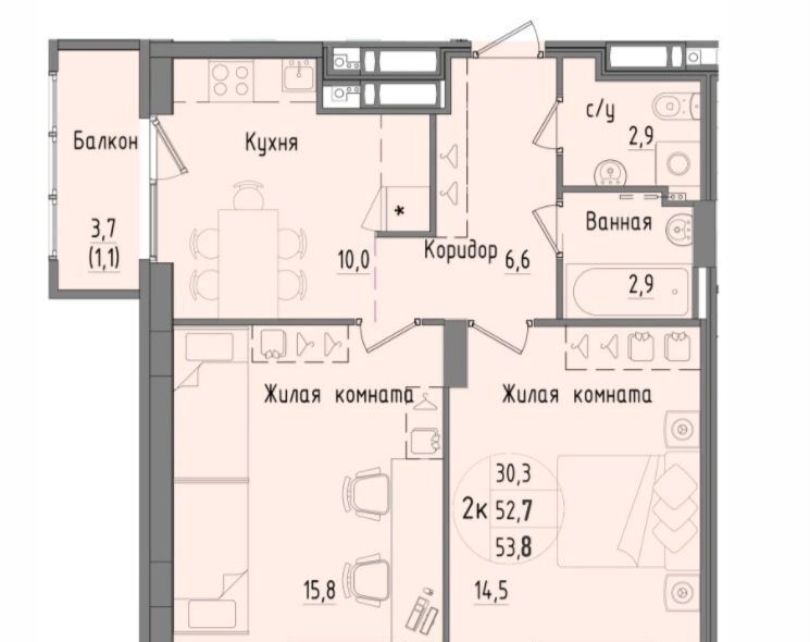 квартира г Пермь р-н Свердловский ул Солдатова 33 фото 4