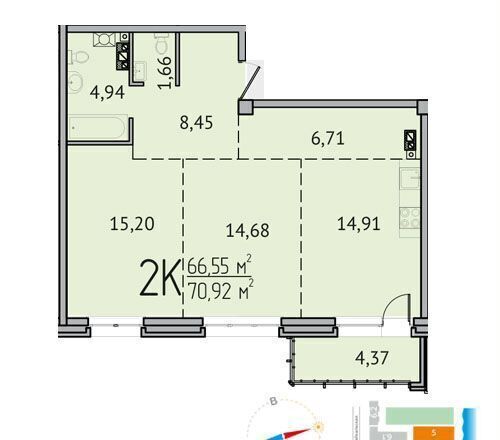 квартира г Иркутск р-н Октябрьский ул Байкальская 424 фото 1