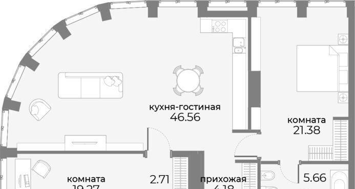 квартира г Москва метро Краснопресненская ул Дружинниковская 15 апарт-комплекс Sky View муниципальный округ Пресненский фото 1