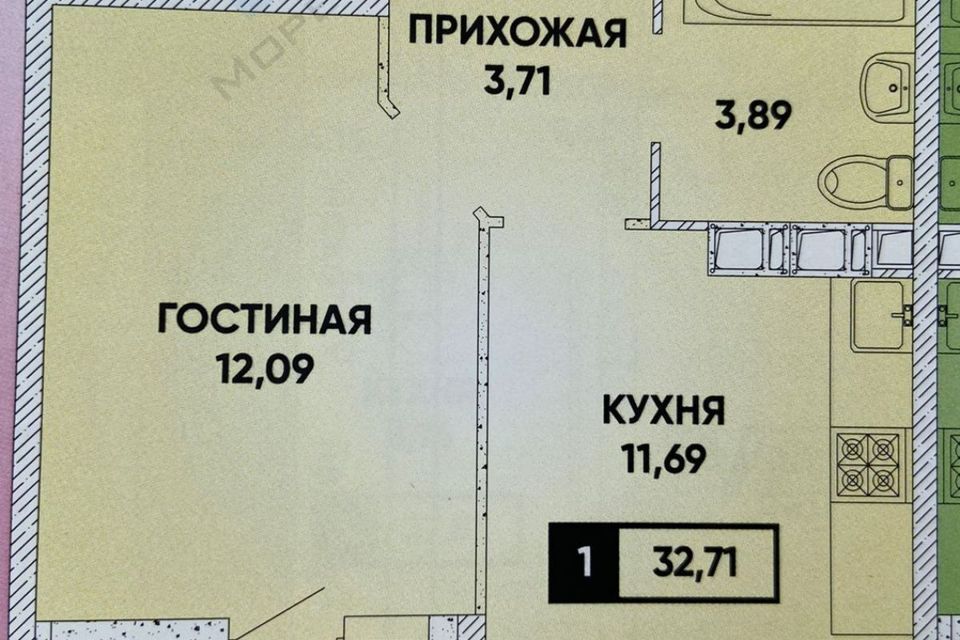 квартира г Краснодар р-н Прикубанский ул им. Петра Феленкова 3/1 ул Наставников Краснодар городской округ фото 9