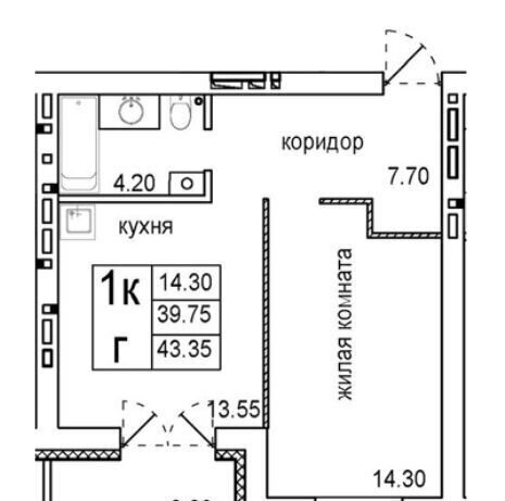 квартира р-н Октябрьский дом 4 ЖК «PROMENADE» фото