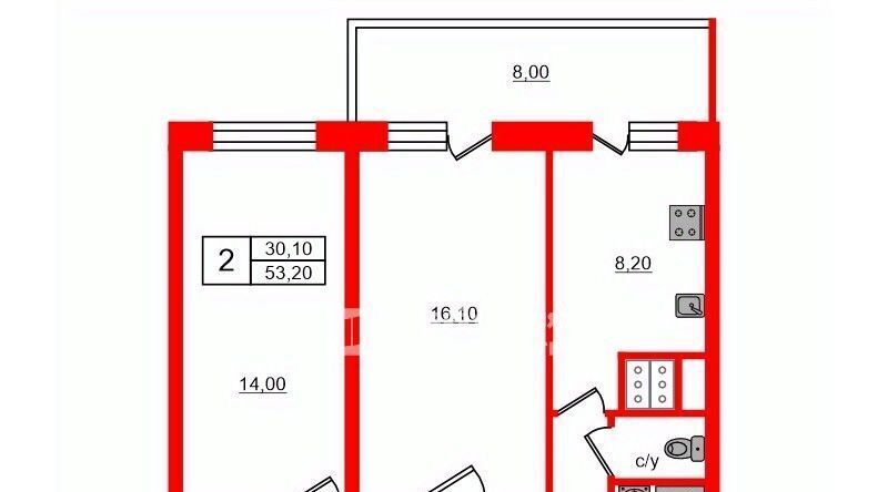 квартира г Санкт-Петербург метро Автово ул Маршала Казакова 68к/1 фото 2