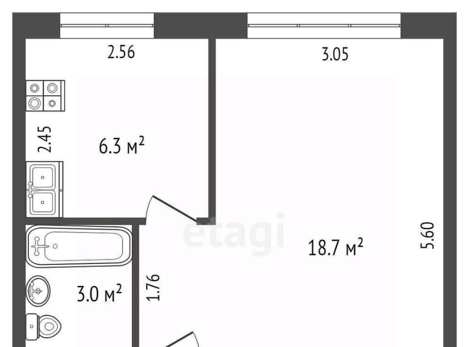 квартира г Чита р-н Центральный Северный микрорайон 3 фото 11