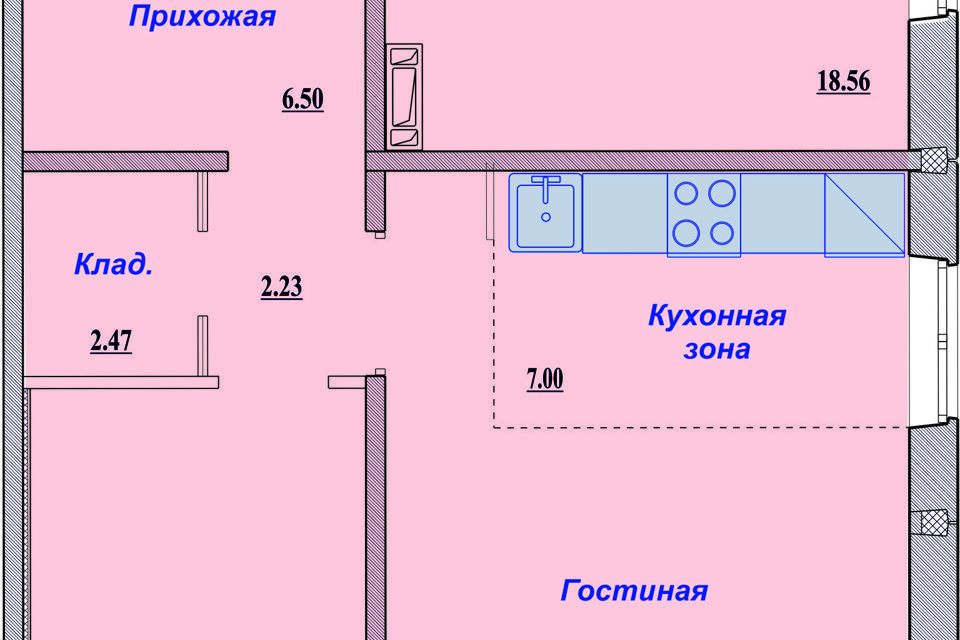 квартира г Новосибирск р-н Кировский Николая Сотникова, 19, Новосибирск городской округ фото 10