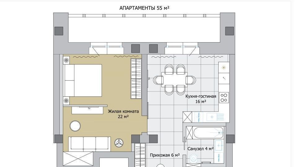 квартира г Омск р-н Центральный ул Маршала Жукова 156 фото 9