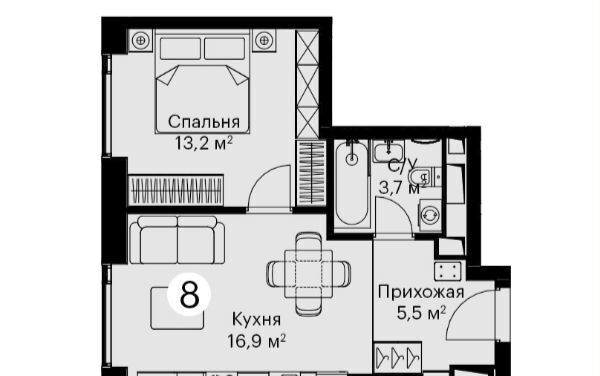 квартира г Москва метро Тушинская ш Волоколамское 95/2к 7 ЖК City Bay муниципальный округ Покровское-Стрешнево фото 7