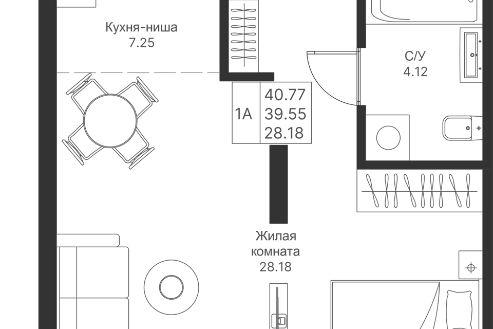 квартира г Казань р-н Советский Казань городской округ, Жилой комплекс Мой Ритм фото 1