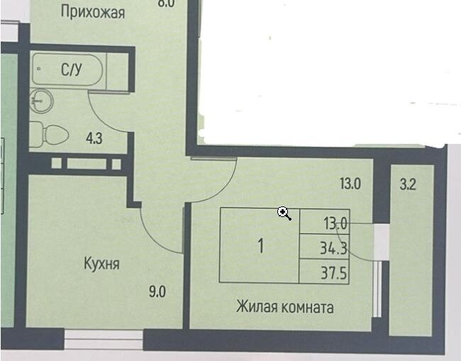 квартира г Ростов-на-Дону р-н Советский пр-кт Маршала Жукова 26/1 Левенцовский жилой район; Левенцовский жилой массив фото 2