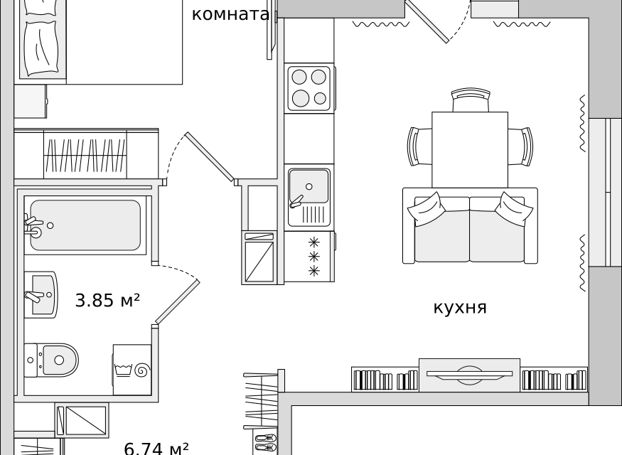 квартира г Санкт-Петербург п Парголово ул Михайловская Выборгский, дорога, 14 к 1 ст 1 фото 1