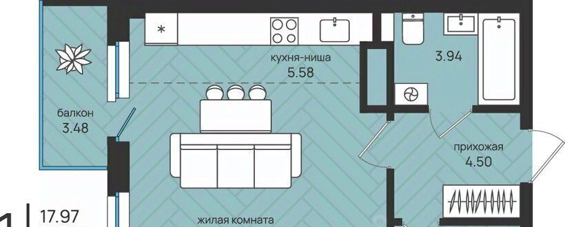 квартира г Архангельск р-н округ Майская Горка пр-кт Московский ЖК «Сосновка-2» фото 1