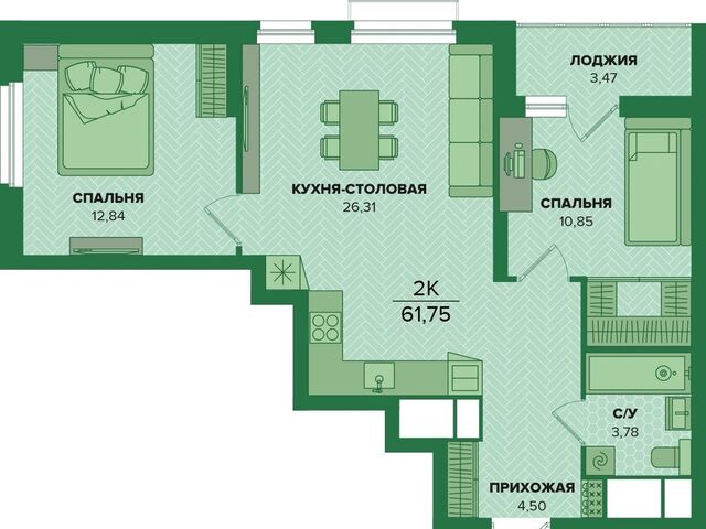 р-н Центральный ЖК Суворовский 1 квартал «Б», 2» фото