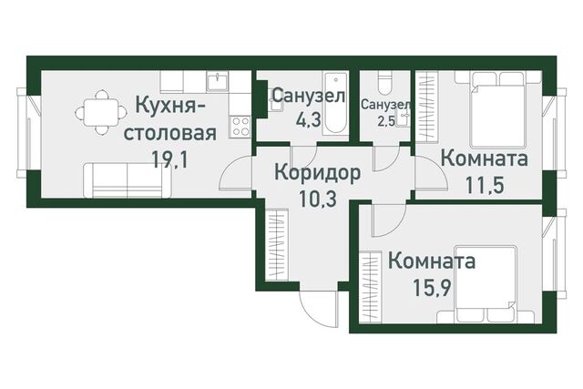 квартира городской округ Челябинск, Привилегия м-н фото