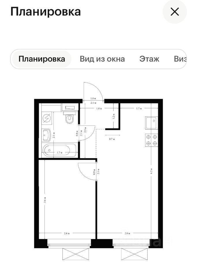 квартира г Щербинка метро Щербинка ул Рабочая 3 Новомосковский административный округ, Московская область фото 4