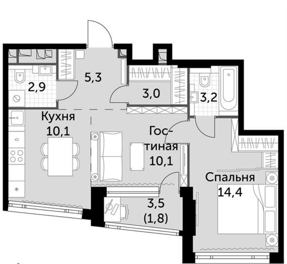 квартира г Москва метро Нагатинская ш Варшавское 37а/1 фото 3