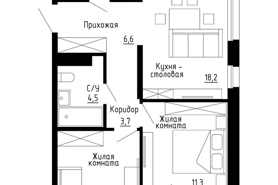 квартира г Владивосток р-н Первореченский ул Иртышская Владивостокский городской округ, 19 ст 1 стр фото 1