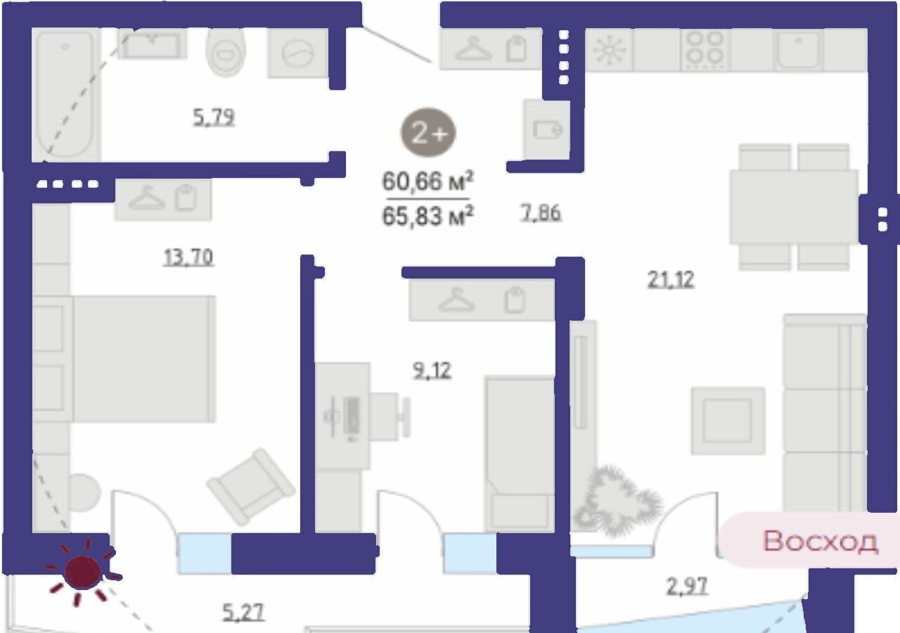 квартира р-н Тюменский с Кулаково ул Ирбитский тракт 4 Тюмень фото 2