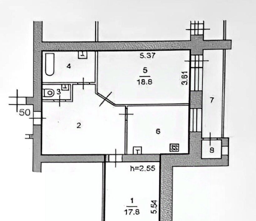 квартира г Ярославль р-н Фрунзенский проезд Дядьковский 3 фото 2