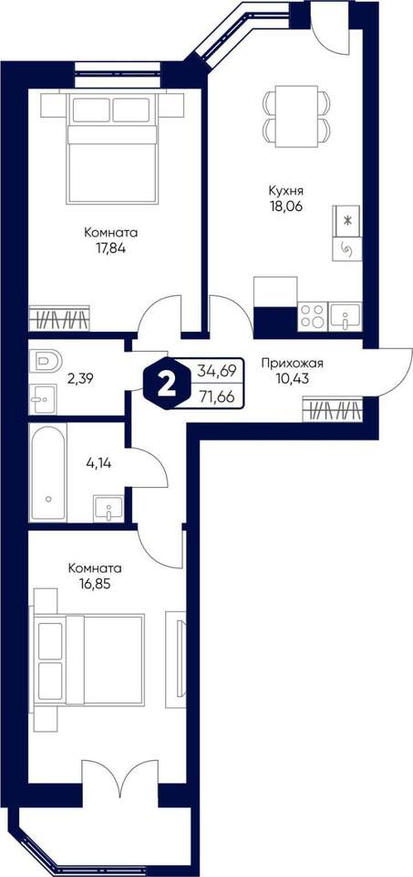 квартира городской округ Дмитровский с Озерецкое б-р Радости 8 Дмитров г, Лобня фото 1