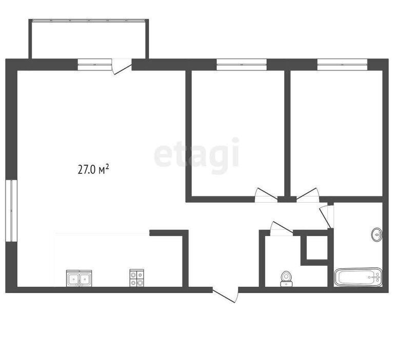 квартира г Тобольск 15-й микрорайон ЖК «Знаменский» 42 фото 28