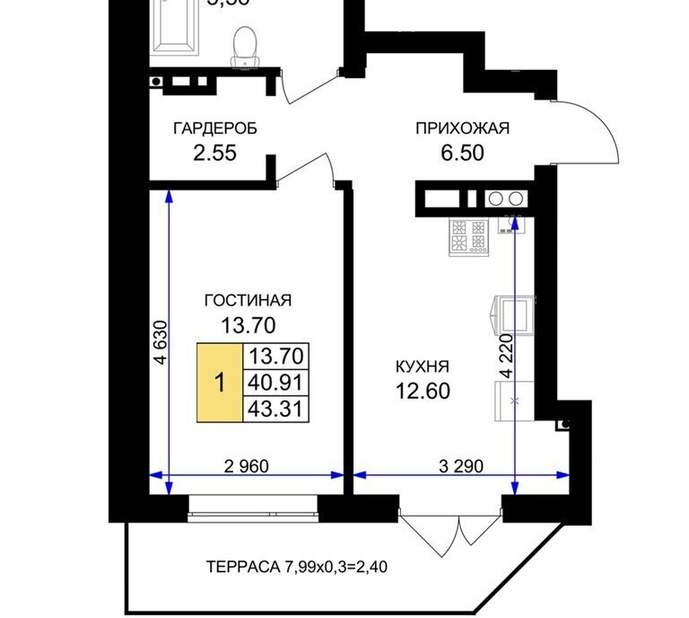 квартира р-н Гурьевский г Гурьевск ЖК «Включи» фото 1