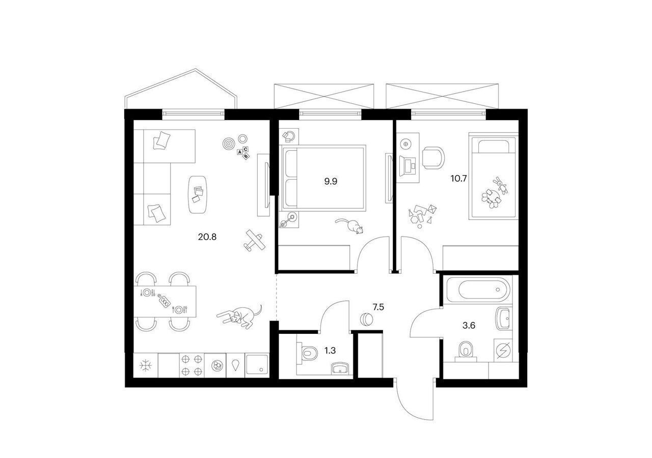 квартира г Москва метро Озерная ул Никулинская з/у 33 А/Б, корп. 4. 4 фото 1