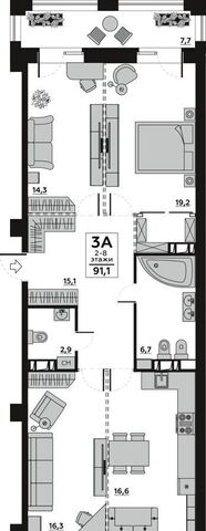 квартира р-н Центральный ул Бакинская 6 блок-секция 2 фото