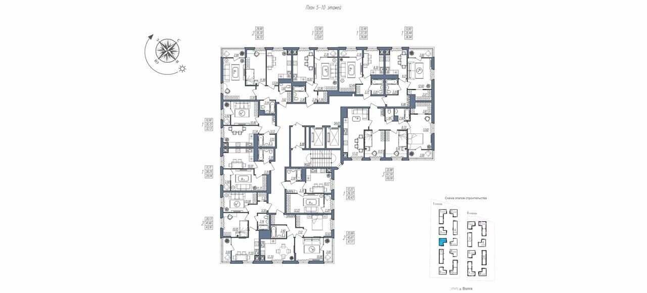 квартира г Волгоград р-н Тракторозаводский ул Тракторостроителей 29 фото 2