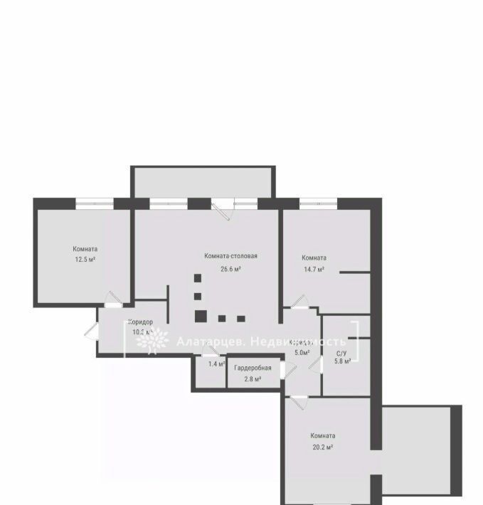 квартира г Томск р-н Кировский ул Усова 15/2 фото 2