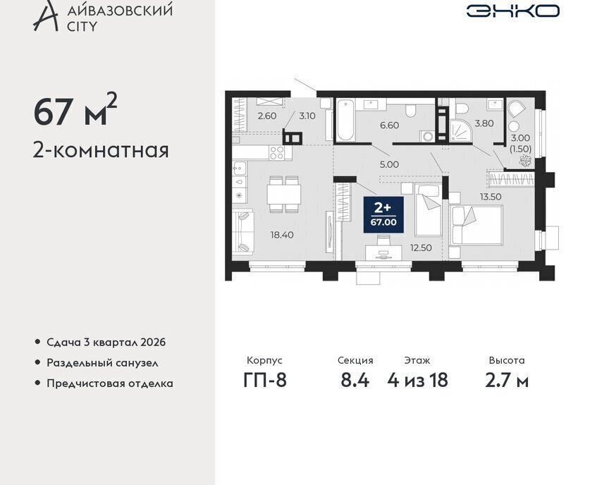 квартира г Тюмень ЖК Айвазовский Центральный административный округ фото 1