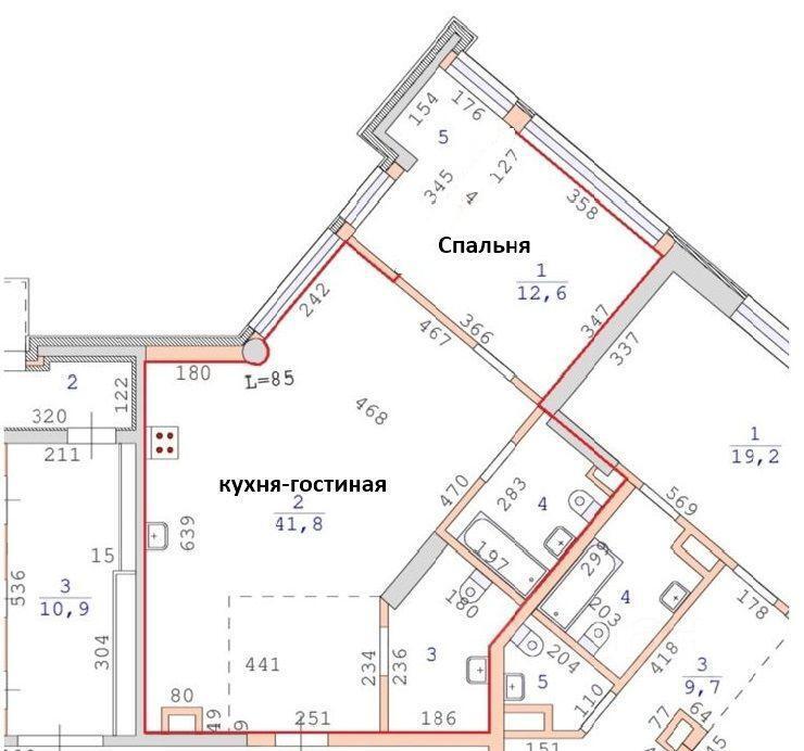 квартира г Екатеринбург р-н Верх-Исетский Moskovskaya St, 4А, Yekaterinburg, Sverdlovskaya oblast, Russia, 620014 фото 12
