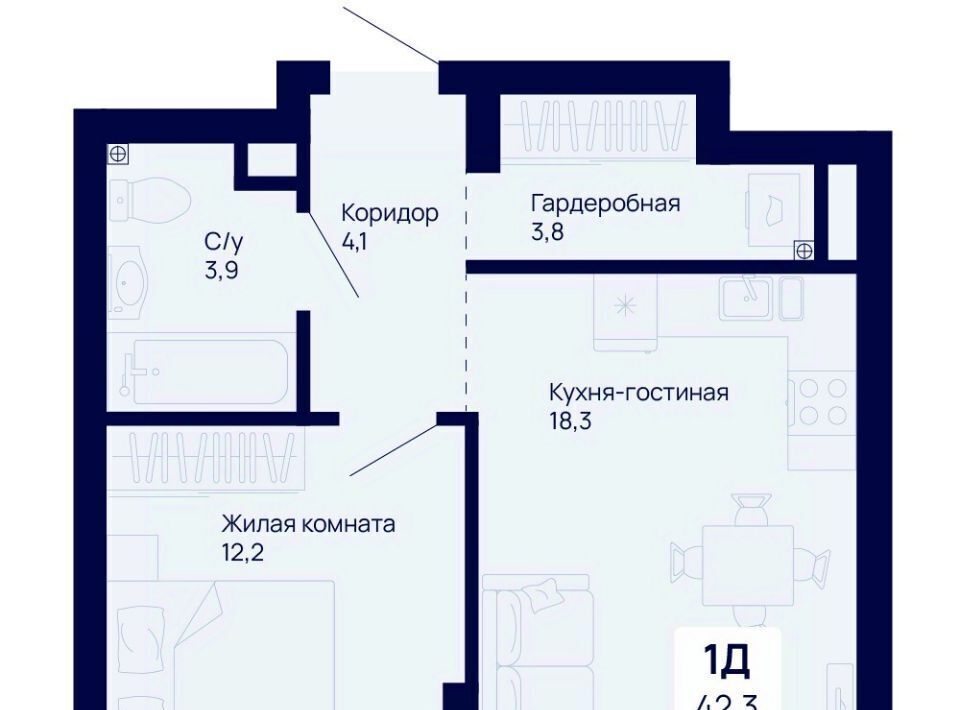 квартира г Екатеринбург Уральская ЖК Галактика фото 1