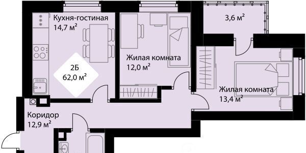 квартира г Екатеринбург Эльмаш ЖК Веер Парк Проспект Космонавтов, жилрайон фото 1